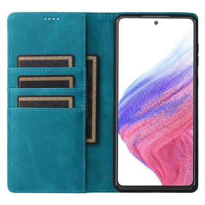 For Samsung Galaxy A53 5G Case PU Leather RFID Blocking Phone Cover Magnetic Closing