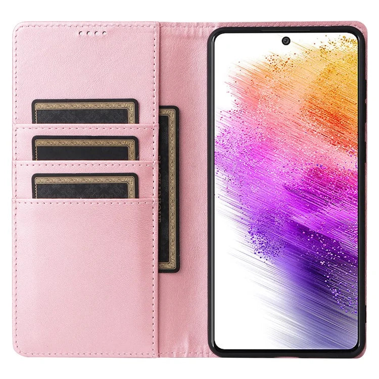 For Samsung Galaxy A73 5G Case RFID Blocking PU Leather Flip Phone Cover Stand
