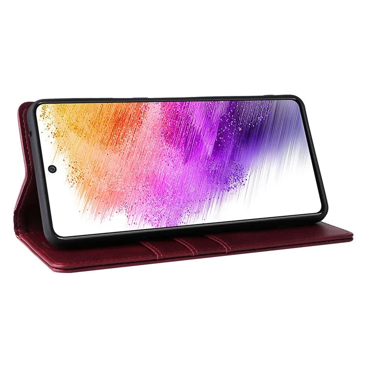 For Samsung Galaxy A73 5G Case RFID Blocking PU Leather Flip Phone Cover Stand