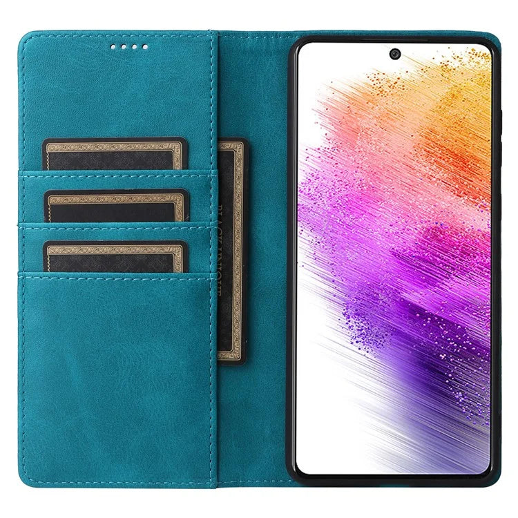 For Samsung Galaxy A73 5G Case RFID Blocking PU Leather Flip Phone Cover Stand
