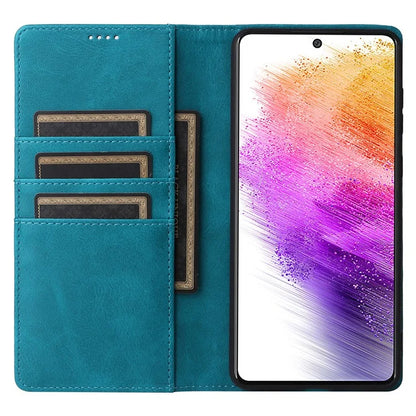 For Samsung Galaxy A73 5G Case RFID Blocking PU Leather Flip Phone Cover Stand