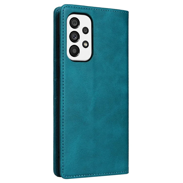 For Samsung Galaxy A73 5G Case RFID Blocking PU Leather Flip Phone Cover Stand