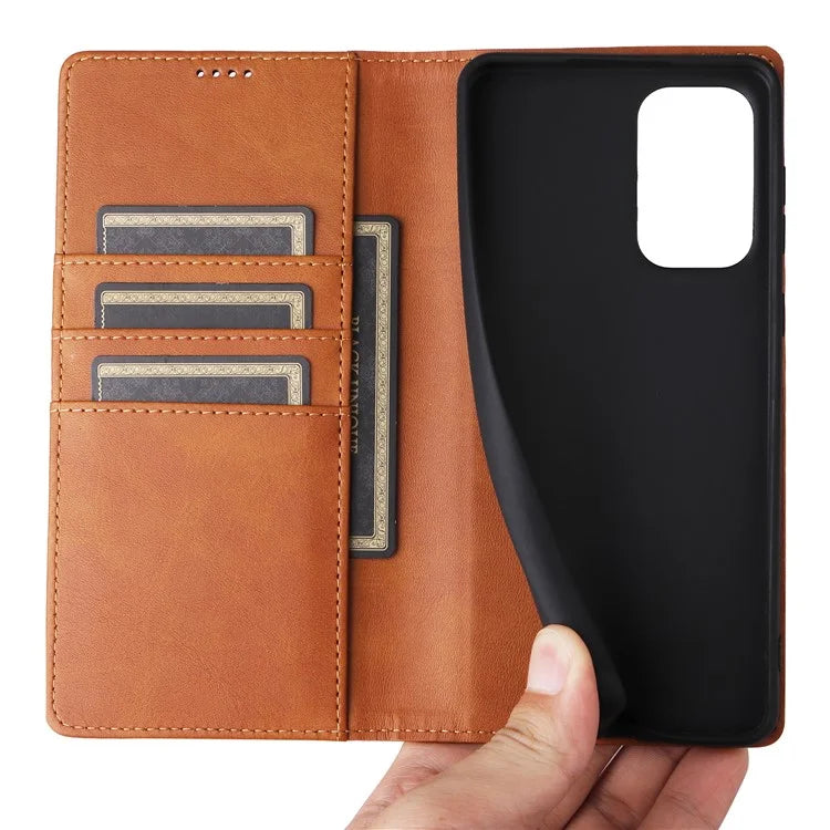 For Samsung Galaxy A73 5G Case RFID Blocking PU Leather Flip Phone Cover Stand