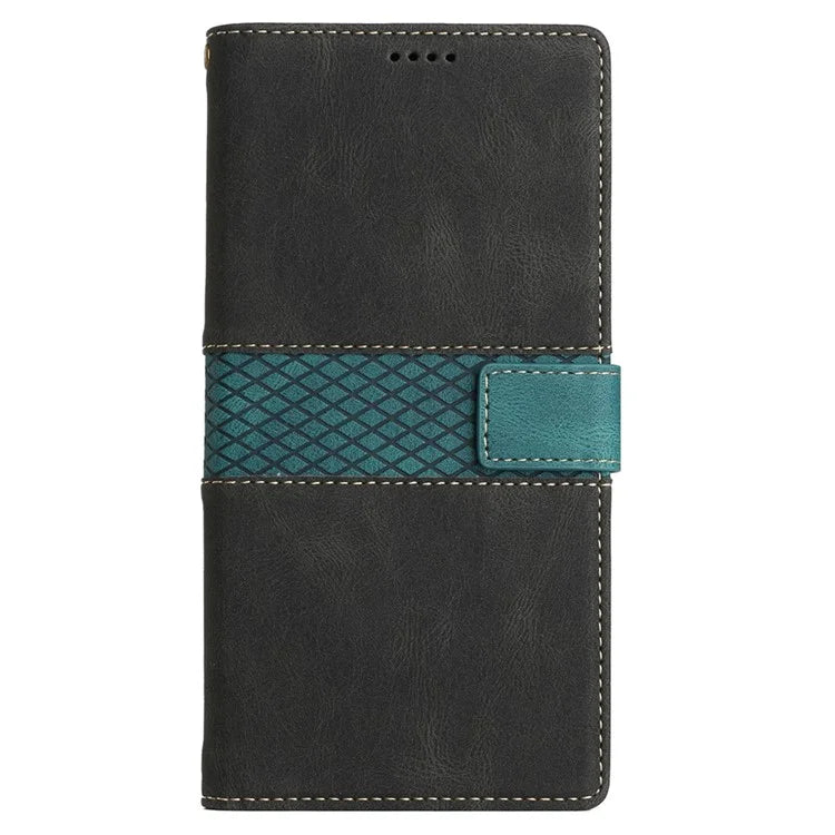 For Google Pixel 9 Pro / Pixel 9 Case Wallet PU Leather Phone Cover Grid Splicing