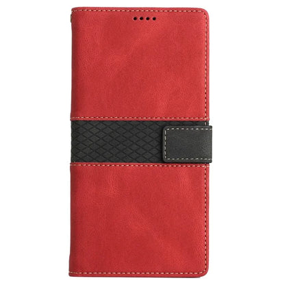 For iPhone SE (2024) Wallet Case Grid Splicing Card Slots PU Leather Phone Cover