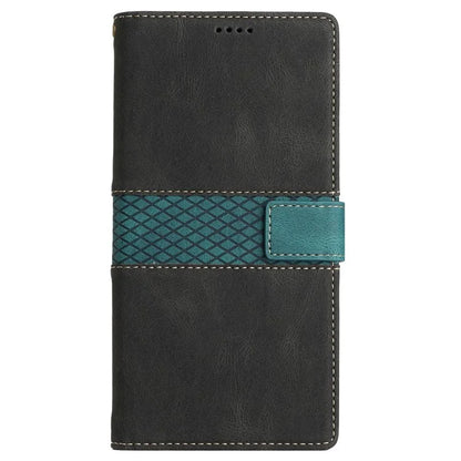 For iPhone SE (2024) Wallet Case Grid Splicing Card Slots PU Leather Phone Cover