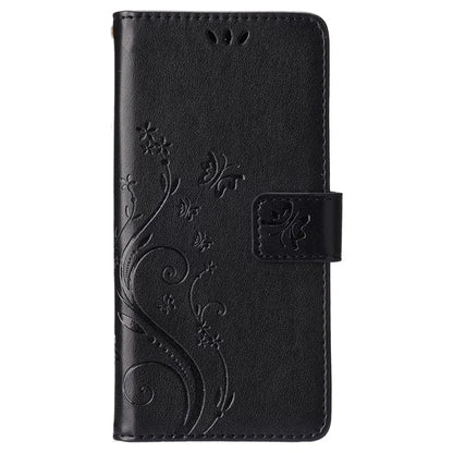 For iPhone 16 Pro Max Case Leather Phone Cover Butterfly Flower Pattern