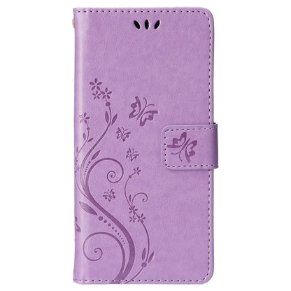 For iPhone 16 Pro Max Case Leather Phone Cover Butterfly Flower Pattern
