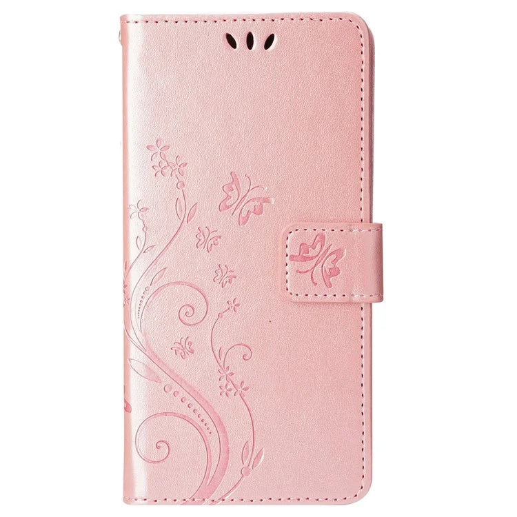 For iPhone 16 Pro Case Shockproof Butterfly Floral Leather Flip Phone Cover