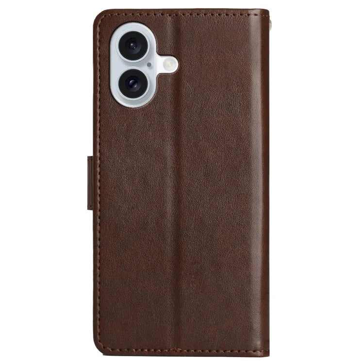 For iPhone 16 Plus Case Wallet PU Leather Butterfly Floral Phone Cover with Strap
