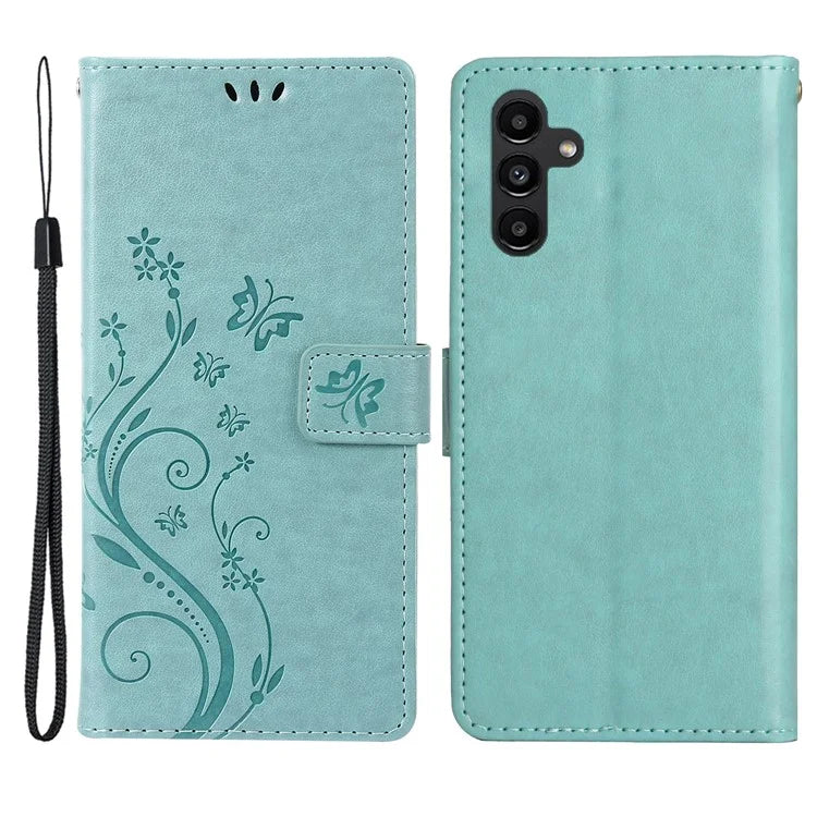 For Samsung Galaxy M55 5G / C55 5G / F55 5G Case Wallet Butterfly Floral PU Leather Phone Cover