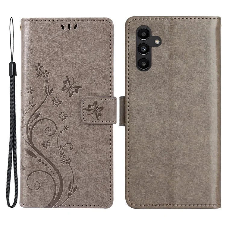For Samsung Galaxy M55 5G / C55 5G / F55 5G Case Wallet Butterfly Floral PU Leather Phone Cover
