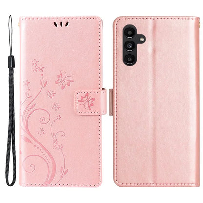 For Samsung Galaxy M55 5G / C55 5G / F55 5G Case Wallet Butterfly Floral PU Leather Phone Cover