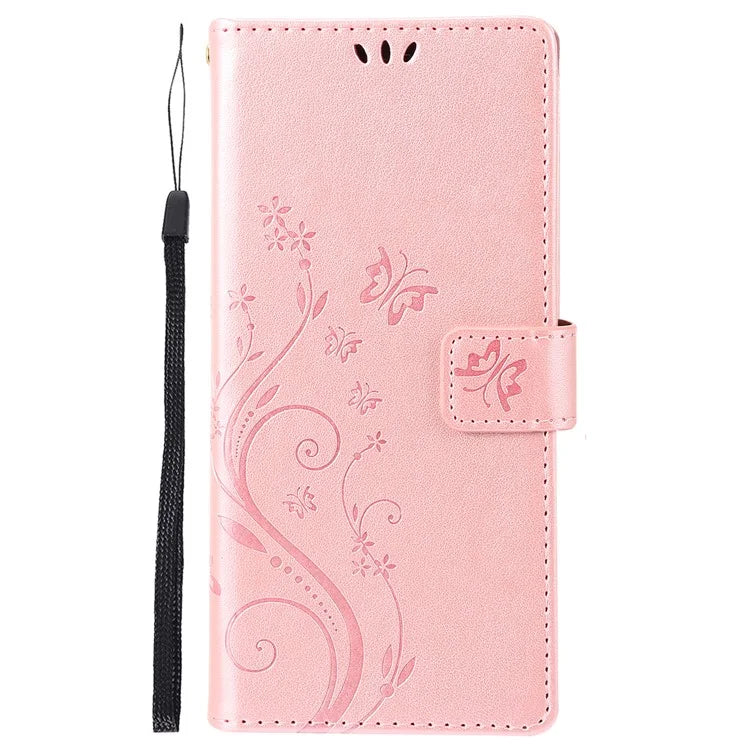 For Samsung Galaxy M55 5G / C55 5G / F55 5G Case Wallet Butterfly Floral PU Leather Phone Cover
