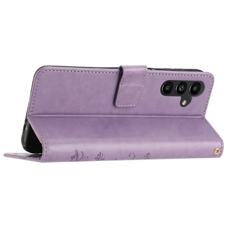 For Samsung Galaxy M55 5G / C55 5G / F55 5G Case Wallet Butterfly Floral PU Leather Phone Cover