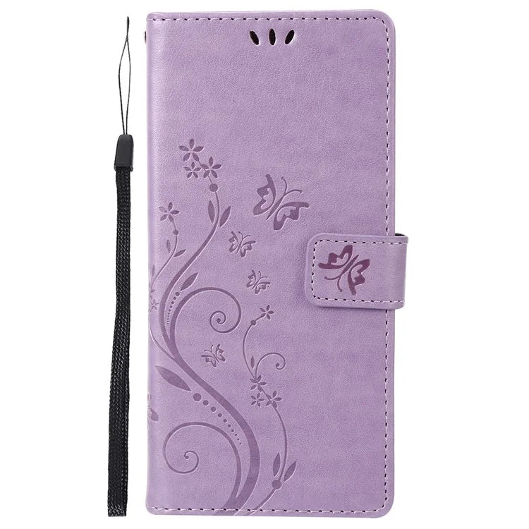 For Samsung Galaxy M55 5G / C55 5G / F55 5G Case Wallet Butterfly Floral PU Leather Phone Cover