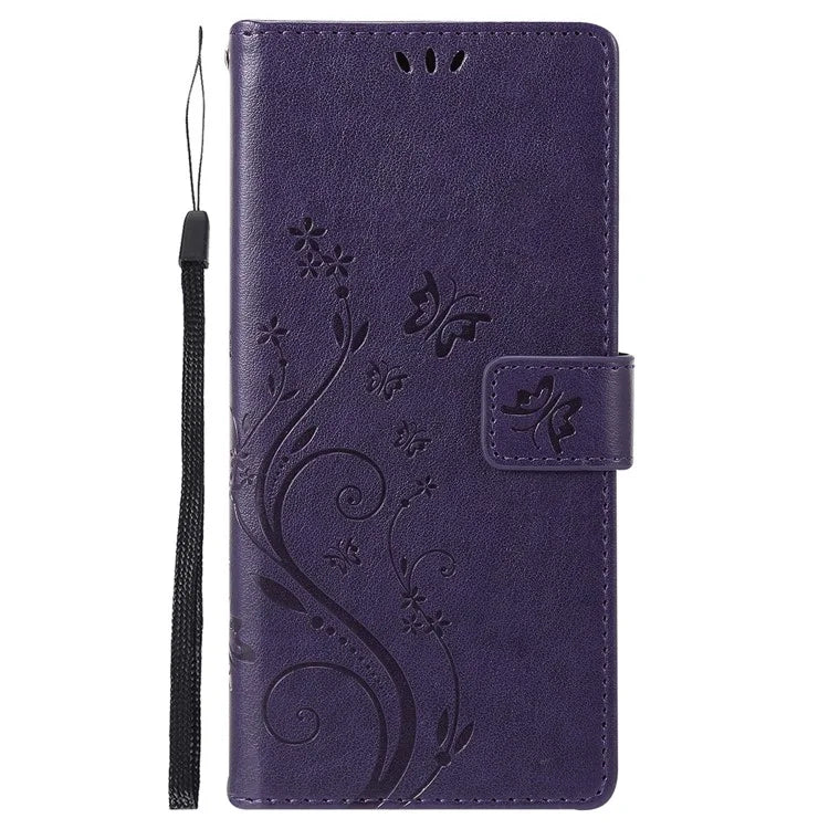 For Samsung Galaxy M55 5G / C55 5G / F55 5G Case Wallet Butterfly Floral PU Leather Phone Cover