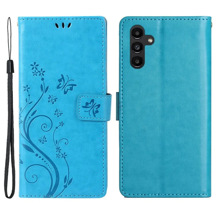 For Samsung Galaxy M55 5G / C55 5G / F55 5G Case Wallet Butterfly Floral PU Leather Phone Cover