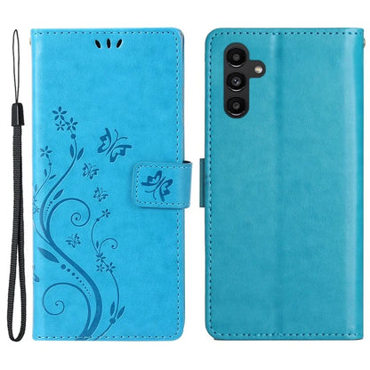 For Samsung Galaxy M55 5G / C55 5G / F55 5G Case Wallet Butterfly Floral PU Leather Phone Cover