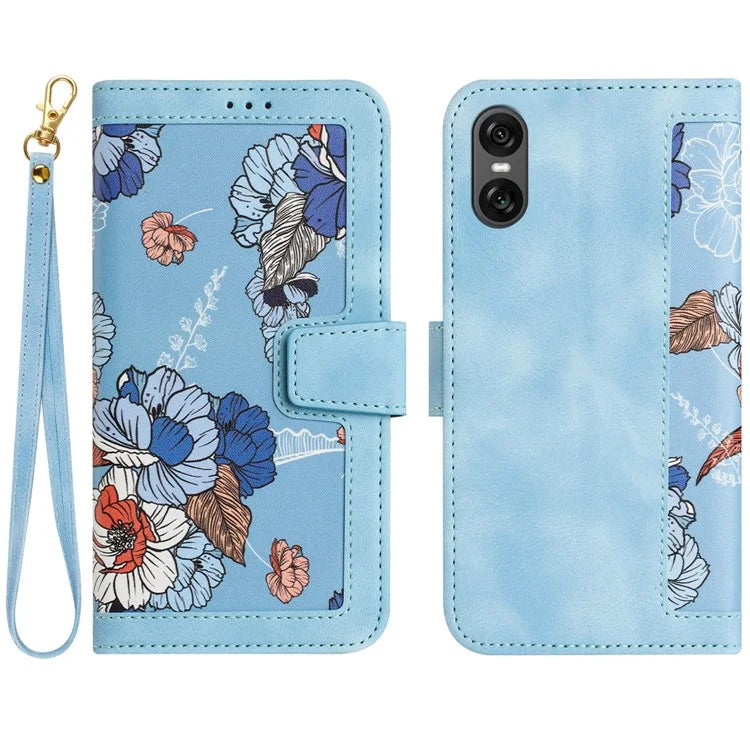 For Sony Xperia 10 VI Case Card Holder PU Leather Phone Cover Pattern Printed