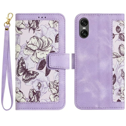 For Sony Xperia 10 VI Case Card Holder PU Leather Phone Cover Pattern Printed
