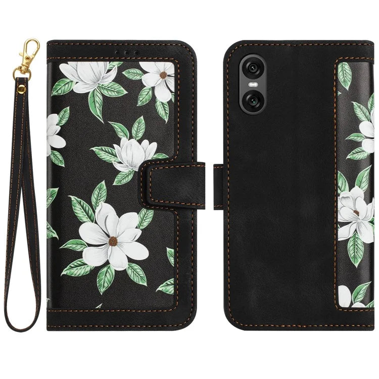 For Sony Xperia 10 VI Case Card Holder PU Leather Phone Cover Pattern Printed