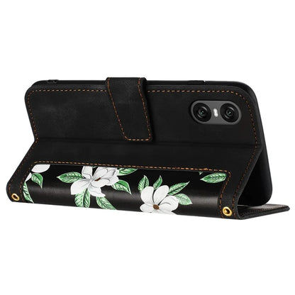 For Sony Xperia 10 VI Case Card Holder PU Leather Phone Cover Pattern Printed