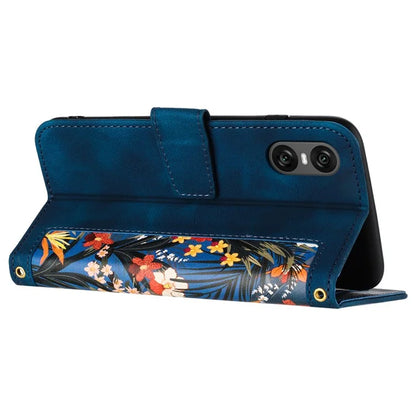For Sony Xperia 10 VI Case Card Holder PU Leather Phone Cover Pattern Printed