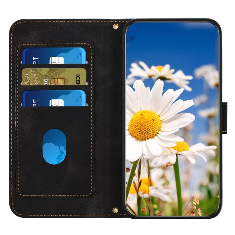 For iPhone 16 Pro Max Case Card Holder Pattern Printed PU Leather Phone Cover