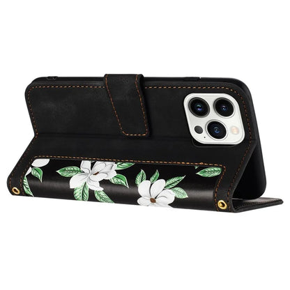 For iPhone 16 Pro Max Case Card Holder Pattern Printed PU Leather Phone Cover