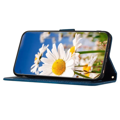 For iPhone 16 Pro Max Case Card Holder Pattern Printed PU Leather Phone Cover