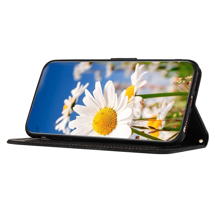 For iPhone 16 Plus Case Card Slots Flower Pattern Flip Leather Phone Cover