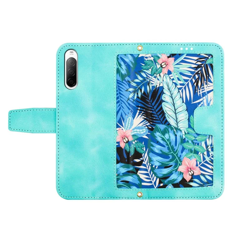 For Sony Xperia 10 V Case Pattern Print Leather Phone Cover with Hand Strap