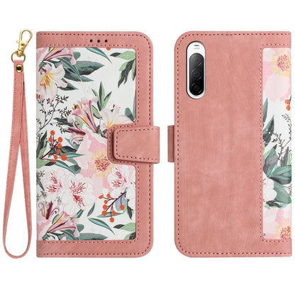 For Sony Xperia 10 V Case Pattern Print Leather Phone Cover with Hand Strap