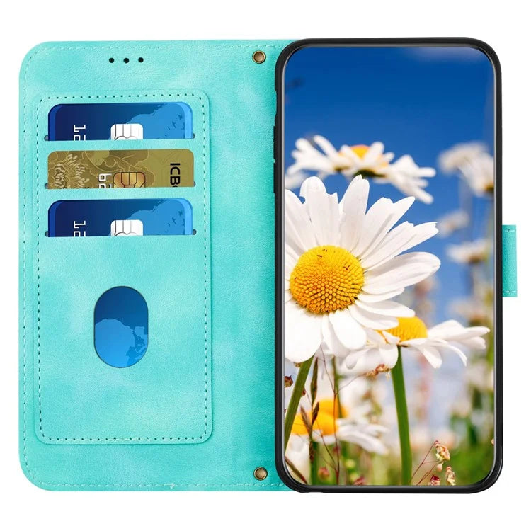 For Sony Xperia 1 VI Case Flower Pattern Card Slots Leather Phone Cover