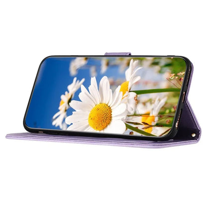 For Sony Xperia 1 VI Case Flower Pattern Card Slots Leather Phone Cover