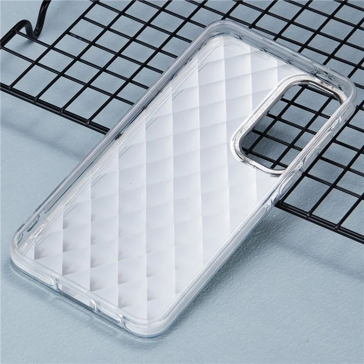 For Samsung Galaxy S24 Case Flower Pattern PC+TPU Phone Cover Laser Effect