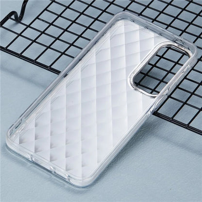 For Samsung Galaxy S24 Case Flower Pattern PC+TPU Phone Cover Laser Effect