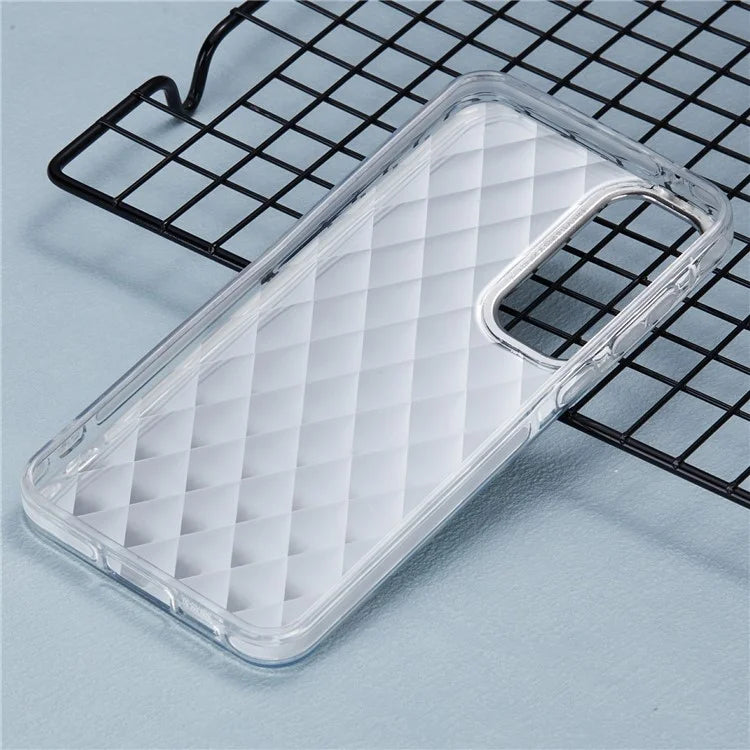 For Samsung Galaxy S24 Case Flower Pattern PC+TPU Phone Cover Laser Effect