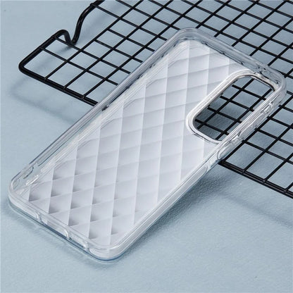 For Samsung Galaxy S24 Case Flower Pattern PC+TPU Phone Cover Laser Effect