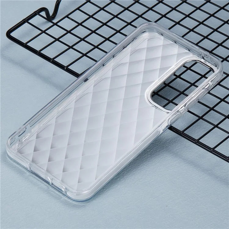 For Samsung Galaxy S24 Case Flower Pattern PC+TPU Phone Cover Laser Effect