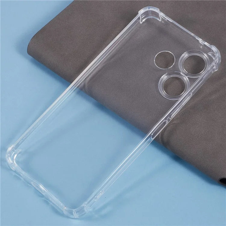 For Xiaomi Redmi 13 4G Clear Case Protective Four Corner Reinforced Soft TPU Phone Cover