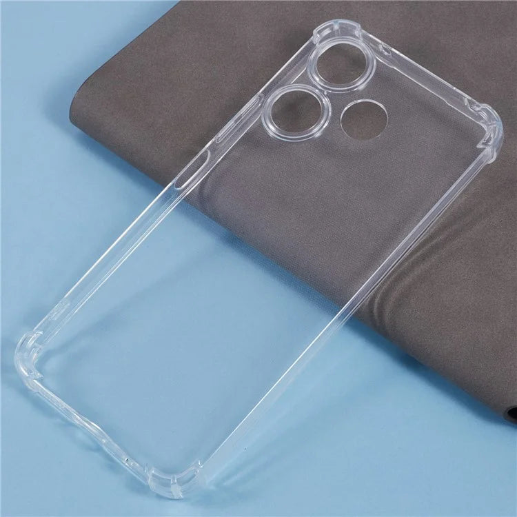 For Xiaomi Redmi 13 4G Clear Case Protective Four Corner Reinforced Soft TPU Phone Cover