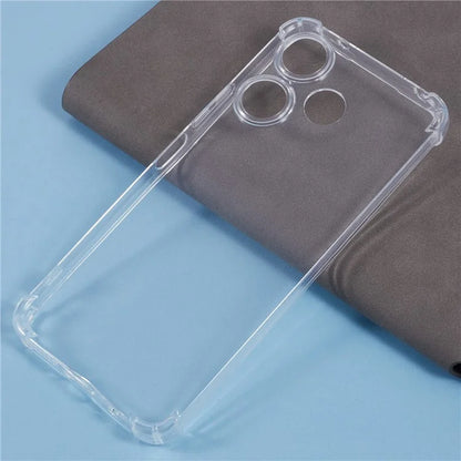 For Xiaomi Redmi 13 4G Clear Case Protective Four Corner Reinforced Soft TPU Phone Cover