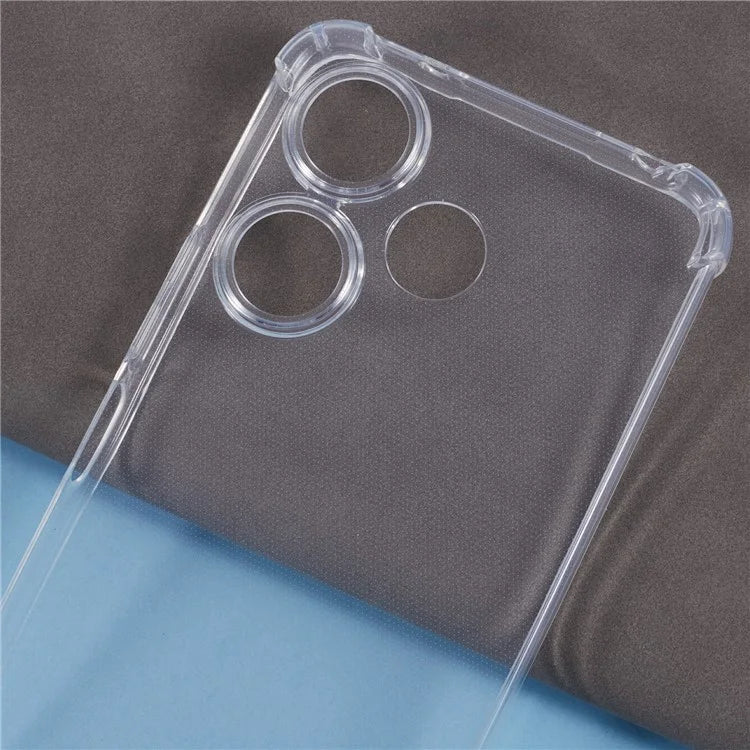 For Xiaomi Redmi 13 4G Clear Case Protective Four Corner Reinforced Soft TPU Phone Cover