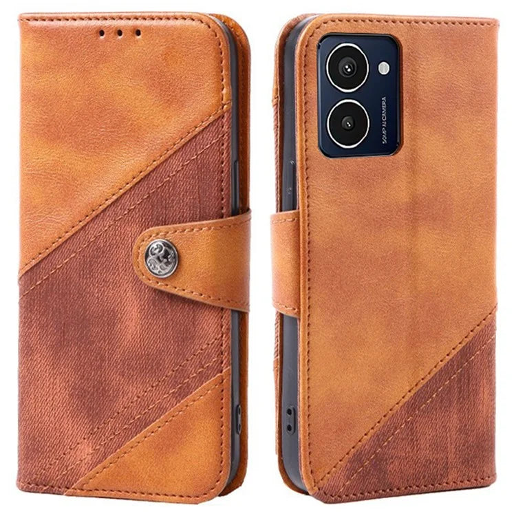 For HMD Pulse Pro Case Texture Splicing Leather Full Protection Phone Cover