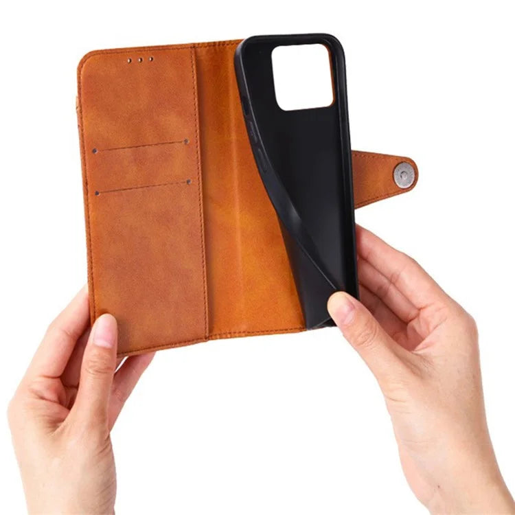 For HMD Pulse Pro Case Texture Splicing Leather Full Protection Phone Cover
