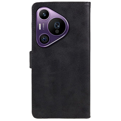 For Huawei Pura 70 Pro / Pura 70 Pro+ Case Leather Folio Flip Phone Cover Magnetic Clasp Calf Texture