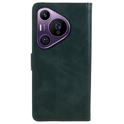 For Huawei Pura 70 Pro / Pura 70 Pro+ Case Leather Folio Flip Phone Cover Magnetic Clasp Calf Texture