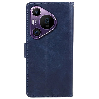 For Huawei Pura 70 Pro / Pura 70 Pro+ Case Leather Folio Flip Phone Cover Magnetic Clasp Calf Texture